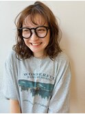 デジタルパーマ チェリーブラウン パーマ レイヤー ウエーブ