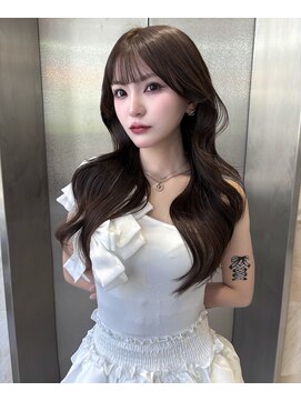 ボタン 熊本(VOTAN) 赤み消しグレージュ/韓国ヘア/レイヤーカット/くびれ巻き