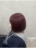 ピンクカラー ボブスタイル 所沢