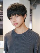 アイティー バイ アルバム 中野店(IT by ALBUM)&nbsp;ブルーブラックフェザーパーマ_サーフカール_F1093