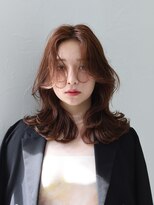 アース 焼津店(HAIR&MAKE EARTH)&nbsp;チェリーブラウン×韓国風レイヤーカット