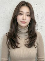 カバーヘア 上尾西口店(COVER HAIR)&nbsp;ダークブラウンシャギーカットロングレイヤーbs1上尾20代30代