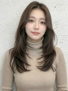 カバーヘア 上尾西口店(COVER HAIR) ダークブラウンシャギーカットロングレイヤーbs1上尾20代30代