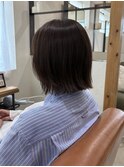 切りっぱなしボブ/オリーブカラー/四街道ニコ