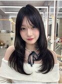韓国顔周り/ハイレイヤーカット/ワンホンレイヤー/立川