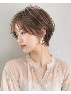 ハーツ 青山表参道店(Heart's) 白髪ぼかし脱白髪染め似合わせショートボブ40代50代60代