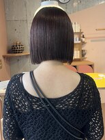 マルソー&nbsp;岡山ミディアム秋カラー髪質改善トリートメントボブパーマ