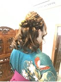 大人気袴卒業式アレンジ【ヘアアレンジ　立川/立川南/袴着付け】