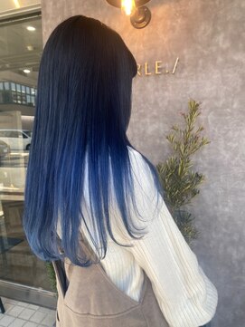 マーレ(MARLE./) ブルーブラックグラデーション
