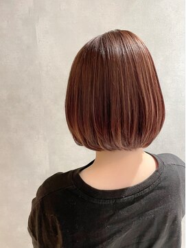 アイディール(:ideal) ハイライト×ピンクブラウンで軽やかな春らしいボブスタイル