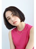 【不動前美容室】顔まわりレイヤーボブ
