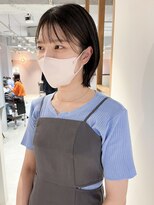 ラミエ バイ メルト 吉祥寺(lamie by melt)&nbsp;"久保田"くびれボブヘアシースルーバング暗髪ベージュカラー