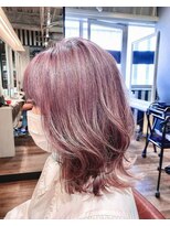 クロワ(croix)&nbsp;フェザーバング/カーテンバング×ペールピンクハイトーン