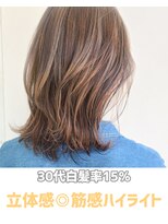 クシェルヘア(kuschel hair)&nbsp;【白髪率１５％３０代】やり過ぎない筋感ハイライト