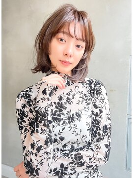 メーヴェ(Mowen) mowen 南堀 江　ボブ×ピンクブラウン×顔まわりレイヤー