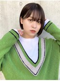 黒髪/クラゲヘアー/オリーブグレー/小顔/ココアベージュ