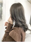 ◎ブリーチなし透明感カラー暗めオリーブベージュアッシュ