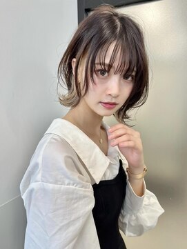 ダブルトーキョー シブヤ(W-TOKYO SHIBUYA) イヤリングカラー×ネオウルフ　ウルフカット