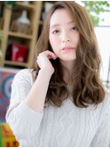 ショコラブラウン小顔抜け感レイヤーロングc6大宮20代30代40代