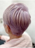 Lavender pink beige using gray hair
