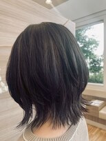 パザパ 交り江店(PA.ZA.PA.)&nbsp;ふんわりレイヤーを入れたくびれボブ×アッシュグレージュ　30代