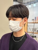 センターパートニュアンスパーマ韓国カルマパーマコンマヘア