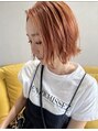 ユーノス(EUNOS.)&nbsp;ブリーチしてオレンジを！ぱっんとボブにセットで少し動きを！