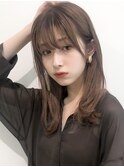 艶感小顔カットうるツヤ20代30代40代◎アプリコットオレンジ