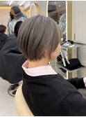 グレージュハイトーンショート/白髪ぼかし/ブリーチ/髪質改善