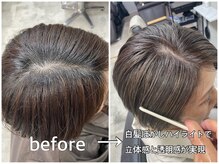 Ruufus下北沢／白髪ぼかしハイライト/ショートボブ/髪質改善の雰囲気（白髪ぼかしハイライトで白髪を活かしたカラーが50代60代に人気◎）