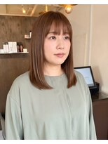 零秒女髪 千里丘店&nbsp;髪質改善で叶える上品ミディアムストレート艶髪美髪艶カラー艶感