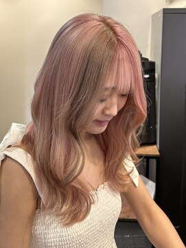 アンドバイモードケイズ (and by MODE K's) マロンカラー パールピンク×ミルクティーベージュ