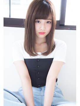 アンジュ ヘアー(Ange hair) アンジュヘアー　流し前髪のワンカールStyle