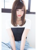 アンジュヘアー 流し前髪のワンカールStyle