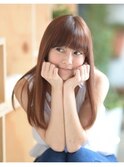【Living】小顔バング・艶カラーのストレートスタイル♪