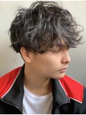 無造作束感ツーブロックマッシュ