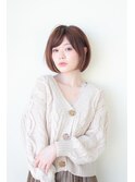 大人ナチュラルストレートボブ