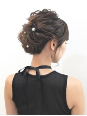 ゆるふわパーティースタイル　ヘアセット