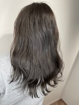 モルニ(MORNI)&nbsp;アッシュグレー_マロンベージュ Aラインボブ かきあげ