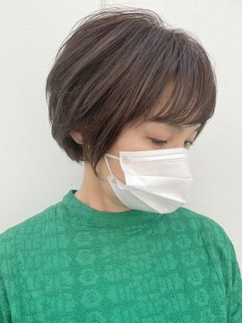 ルーファス 恵比寿 渋谷(Ruufus) 50代白髪ぼかしハイライトショート【Ruufus恵比寿渋谷】