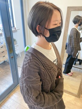 メルト 吉祥寺(melt) 高塚/大人丸みショートボブ前下がり小顔グレージュ20代30代