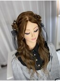 ハーフツイン羊ヘアアレンジ