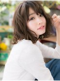大人可愛い抜け感ヘアくせ毛風ボブパーマh2戸田公園20代30代40代