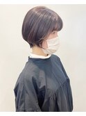 【松戸　石山】大人可愛い丸みショートボブ透明感カラー