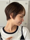 30代40代大人女性/前髪ありショートボブ/ショートヘア/髪質改善