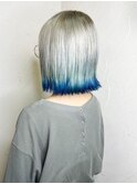 【Reir下北沢】*ラインカラー+ネイビーブルー×シルバー*
