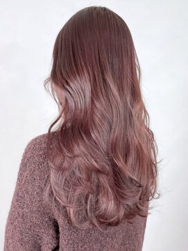 アルバム 新宿(ALBUM SHINJUKU) ロングピンクラベンダー_ハッシュカットフルバング_ba381682