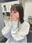 前髪カット/パツンとボブ/髪質改善酸性ストレート