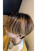 ハンサムショート 毛流れ
