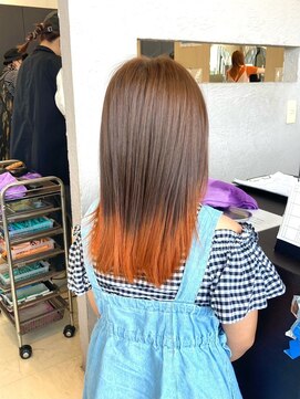 ヘアショップエヌアンドエー 久喜 栗橋店(hairshop N&A) 大人かわいいバイカラー うる艶髪質改善ケアカラー